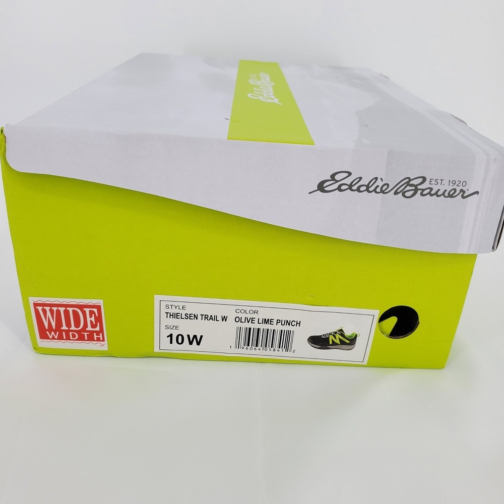 Eddie Bauer Thielsen Trail W Womens 10 Wide Olive Lime Punch Hiking Sneaker New - Picture 8 of 8